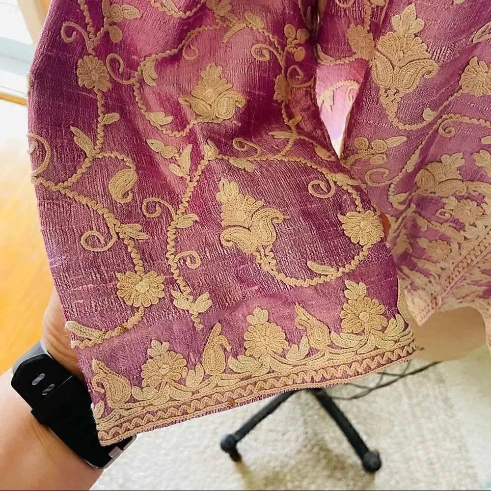 BOUTIQUE | purple & cream asian inspired jacket - Picture 4 of 13